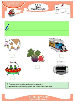 Çocuklar İçin İ Sesi Çalışma Sayfaları 